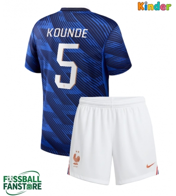Frankreich Jules Kounde #5 Replik Heimtrikot Kinder WM 2026 Kurzarm (+ Kurze Hosen)
